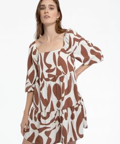 Sanctuary Clothing Weekender Babydoll Dress Lion River Sustainable