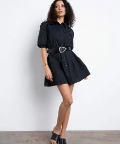 Sanctuary Clothing Night Sky Shirt Dress Black