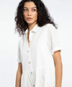 Sanctuary Clothing Heirloom Shirt Dress White