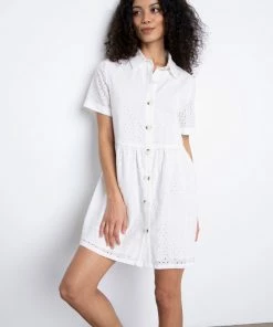 Sanctuary Clothing Heirloom Shirt Dress White