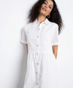 Sanctuary Clothing Heirloom Shirt Dress White