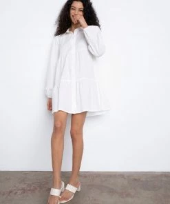 Sanctuary Clothing Picnic Shirt Dress White