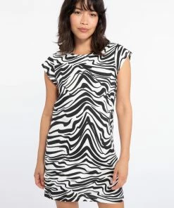 Sanctuary Clothing Summer Carry On T-Shirt Dress Black Vibration