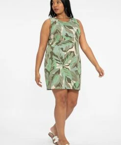 Sanctuary Clothing Open Back Tank Dress Palm Camo Inclusive Collection