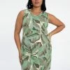 Sanctuary Clothing Open Back Tank Dress Palm Camo Inclusive Collection