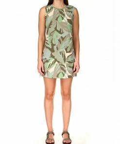 Sanctuary Clothing Open Back Tank Dress Palm Camo Summer 9 Sanctuary Clothing Open Back Tank Dress Palm Camo Summer