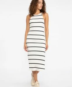 Sanctuary Clothing Stripes For Days Midi Dress Black / Muslin Stripe Summer