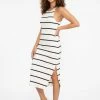 Sanctuary Clothing Stripes For Days Midi Dress Black / Muslin Stripe Summer