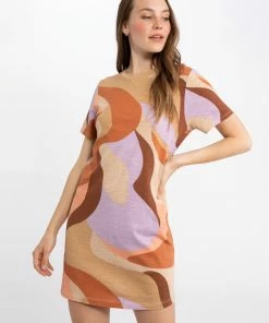 Sanctuary Clothing Reveal T-Shirt Dress Cityscape