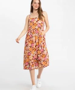 Sanctuary Clothing Day In The Park Midi Dress Outdoor Floral Summer