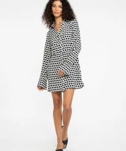 Sanctuary Clothing Modern Shirt Dress Optical Dot 14 Sanctuary Clothing Modern Shirt Dress Optical Dot