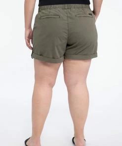 Sanctuary Clothing Switchback Cuffed Short Hiker Green Inclusive Collection