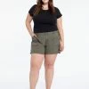 Sanctuary Clothing Switchback Cuffed Short Hiker Green Inclusive Collection