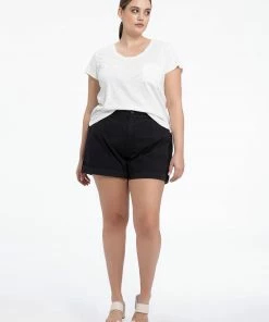 Sanctuary Clothing Core Essentials Switchback Cuffed Short Worn Black Inclusive Collection