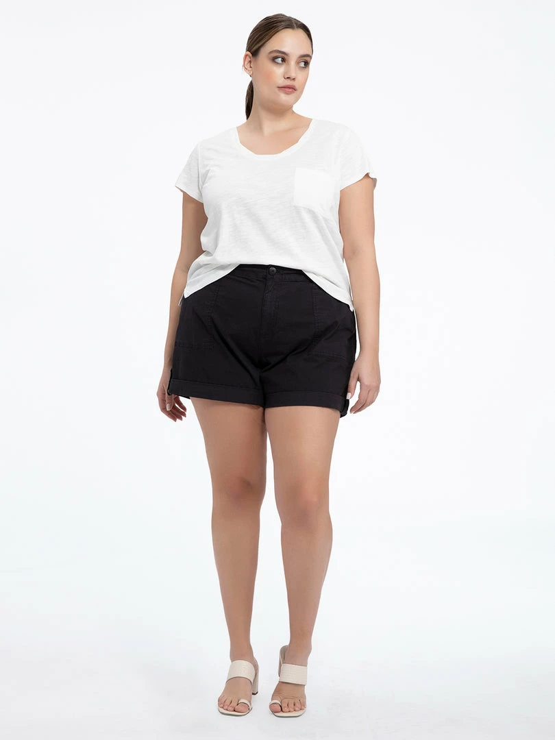 Sanctuary Clothing Core Essentials Switchback Cuffed Short Worn Black Inclusive Collection 1 Sanctuary Clothing Core Essentials Switchback Cuffed Short Worn Black Inclusive Collection