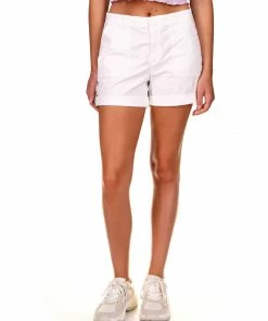 Sanctuary Clothing Switchback Cuffed Short Brilliant White