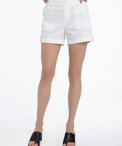 Sanctuary Clothing Switchback Cuffed Short Brilliant White