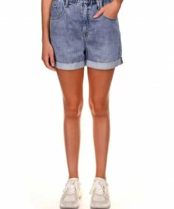 Sanctuary Clothing Frolic Paper Bag Short Community Wash