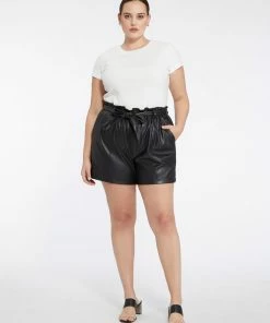 Sanctuary Clothing Leather Like Short Black Inclusive Collection