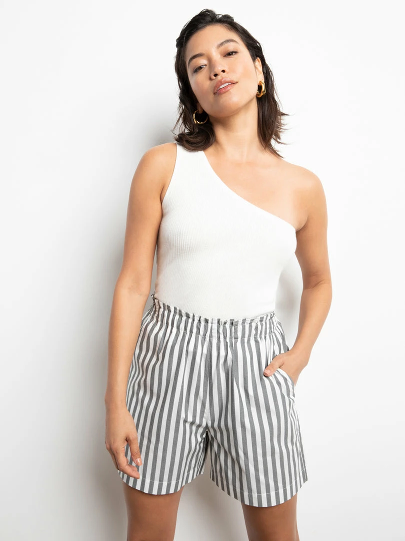 Sanctuary Clothing Sets Poplin Paperbag Short Optical Stripe 3 Sanctuary Clothing Sets Poplin Paperbag Short Optical Stripe