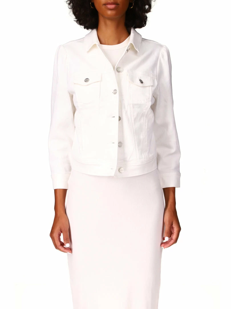 Sanctuary Clothing Sassy Fitted Jean Jacket White 3 Sanctuary Clothing Sassy Fitted Jean Jacket White