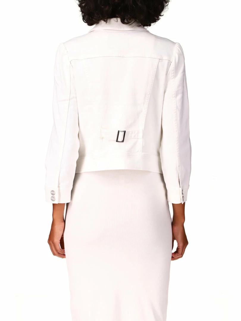 Sanctuary Clothing Sassy Fitted Jean Jacket White 5 Sanctuary Clothing Sassy Fitted Jean Jacket White