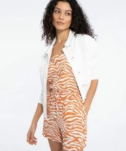 Sanctuary Clothing Sassy Fitted Jean Jacket White