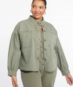 Sanctuary Clothing Summer Keystone Shirt Jacket Trail Green Inclusive Collection