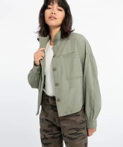 Sanctuary Clothing Keystone Shirt Jacket Trail Green Summer