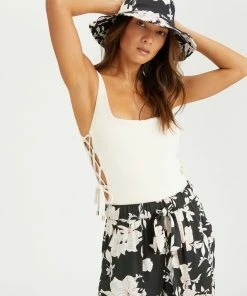 Sanctuary Clothing Floral Collage Wide Brim Bucket Hat Night Jungle