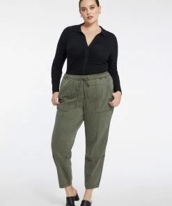 Sanctuary Clothing Camo & Surplus Cross Country Pull On Straight Pant Hiker Green Inclusive Collection