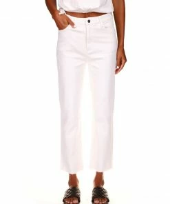 Sanctuary Clothing Highrise Good Vibes Crop Brilliant White