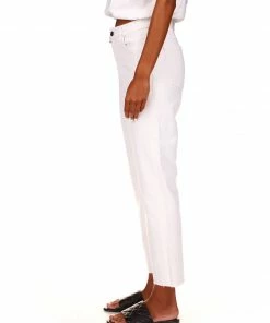 Sanctuary Clothing Highrise Good Vibes Crop Brilliant White