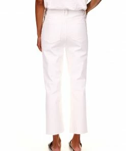 Sanctuary Clothing Highrise Good Vibes Crop Brilliant White