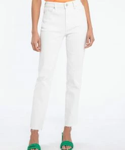 Sanctuary Clothing Highrise Good Vibes Crop Brilliant White