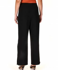 Sanctuary Clothing Side Slit Wide Leg Black Summer