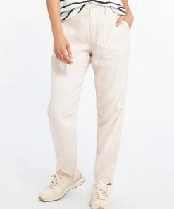 Sanctuary Clothing Summer Everyday Linen Pant Clean Sand