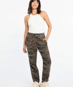 Sanctuary Clothing Everyday Linen Pant Little Hero Camo