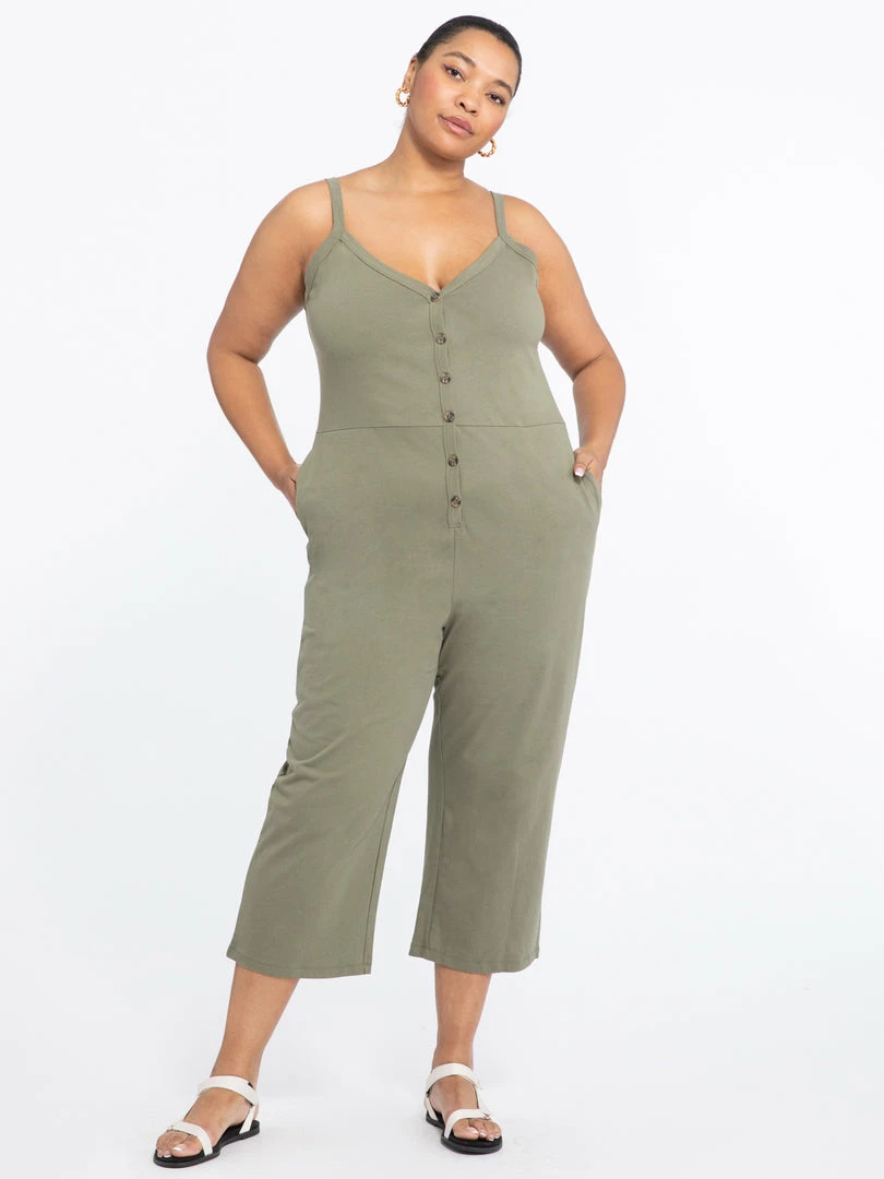 Sanctuary Clothing Button Front Knit Jumpsuit Trail Green Inclusive Collection 1 Sanctuary Clothing Button Front Knit Jumpsuit Trail Green Inclusive Collection