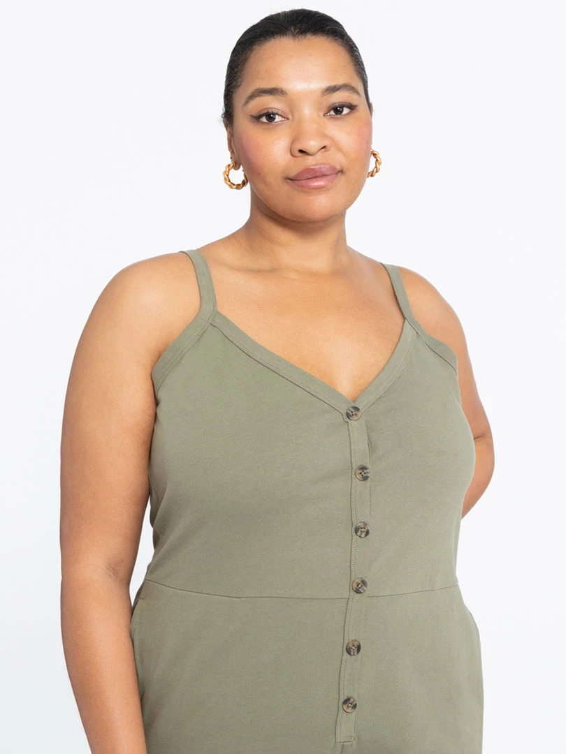 Sanctuary Clothing Button Front Knit Jumpsuit Trail Green Inclusive Collection 2 Sanctuary Clothing Button Front Knit Jumpsuit Trail Green Inclusive Collection