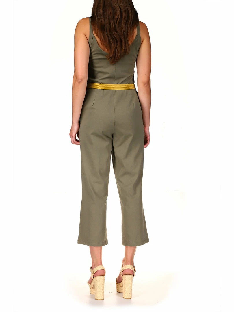 Sanctuary Clothing Button Front Knit Jumpsuit Trail Green 3 Sanctuary Clothing Button Front Knit Jumpsuit Trail Green