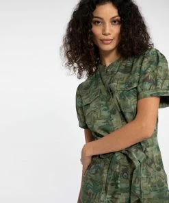 Sanctuary Clothing Risk Taker Romper Palm Camo Summer