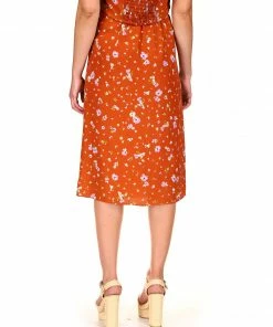 Sanctuary Clothing Twist Me Midi Skirt Earth Bloom Summer