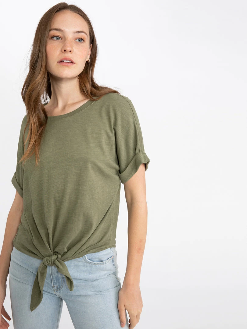 Sanctuary Clothing All Day Tie Tee Trail Green 3 Sanctuary Clothing All Day Tie Tee Trail Green