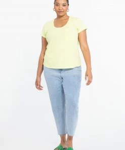 Sanctuary Clothing Traveler Twist Tee Lemon Lime Inclusive Collection