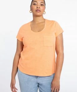 Sanctuary Clothing Sustainable Traveler Twist Tee Melon Inclusive Collection