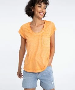 Sanctuary Clothing Traveler Twist Tee Melon Sustainable