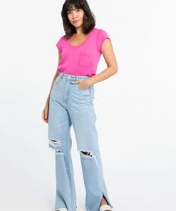 Sanctuary Clothing Flashback Wide Leg Jean Super Fade Cruze Summer