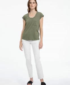 Sanctuary Clothing Traveler Twist Tee Trail Green Sustainable