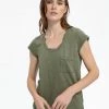Sanctuary Clothing Traveler Twist Tee Trail Green Sustainable